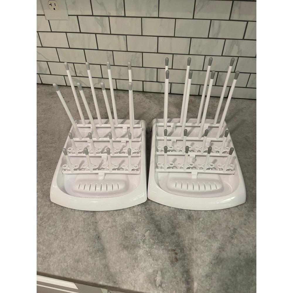 Munchkin Drying Rack Unisex OS White Fold Bottle Drying Rack Set of 2
